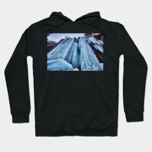 Frozen waterfall in the winter Hoodie